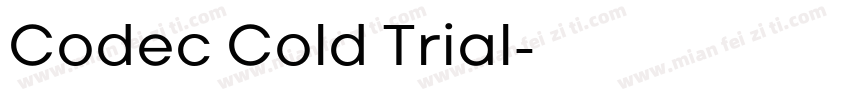Codec Cold Trial字体转换